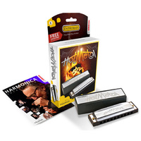 Hohner Enthusiast Series Hot Metal Harmonica in the Key of D