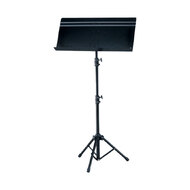 Peace Fourscore Orchestral Sheet Music Stand with Wide Bookplate in Black