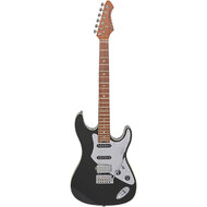 Aria 714-GTR Fullerton Electric Guitar in Black Gloss Finish