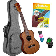 Cascha Mahogany Series Tenor Ukulele Starter Pack in Natural Finish