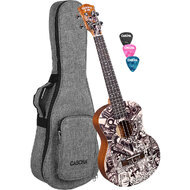 Cascha Art Series Tenor Ukulele with Sketch Design & Bag