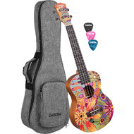 Cascha Art Series Tenor Ukulele with Flowers Design & Bag