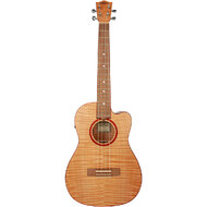 Lanikai Flamed Maple Series Baritone AC/EL Ukulele in Natural Satin Finish