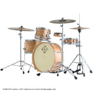 Dixon Little Roomer Series 5-Pce Drum Kit in Satin Natural Lacquer Finish