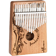 Sela 17-Key Art Series Mahogany Kalimba Sound Effect in Peaceful Mind Design