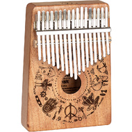 Sela 17-Key Art Series Mahogany Kalimba Sound Effect in Free Spirit Design