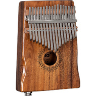 Sela 17-Key Hollow Koa Kalimba Sound Effect in Natural with Pickup