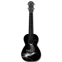 Kealoha "Eclipse Flare" Design Concert Ukulele with Black ABS Resin Body