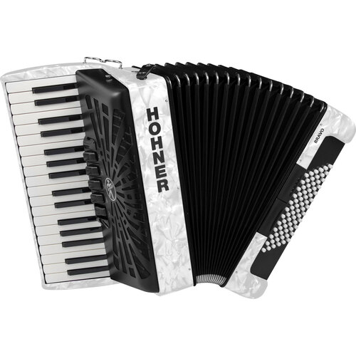 Hohner Bravo III 72 Bass Chromatic Accordion in White Pearl