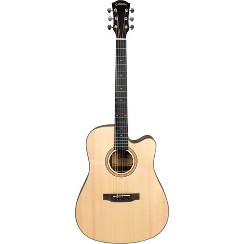 Cascha Performer Series Dreadnought Acoustic Guitar in Natural Finish