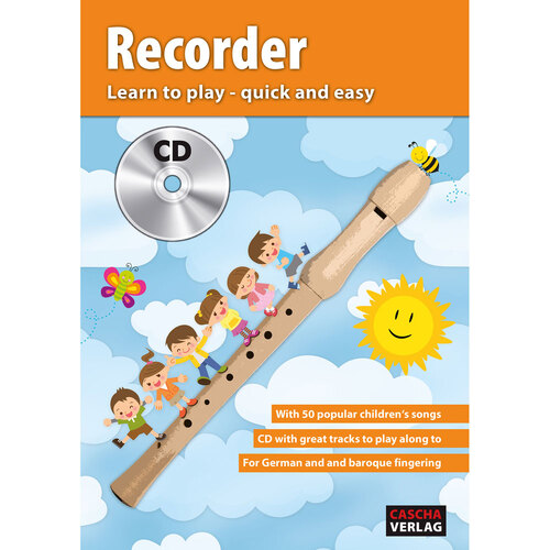 Cascha Learn To Play Quick & Easy Recorder Method Book/CD