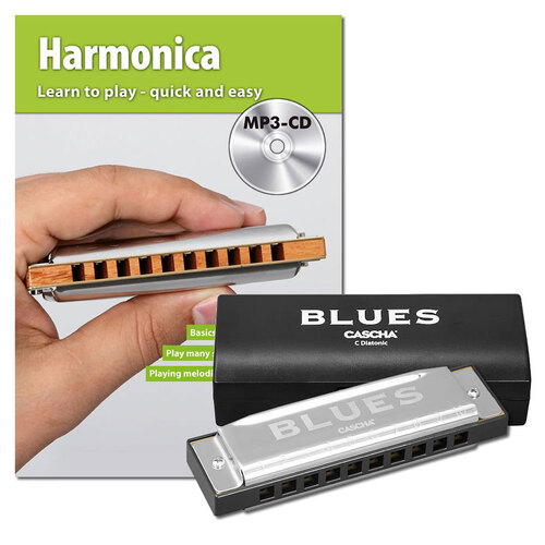 Cascha Blues Harp Series Harmonica Set in the Key of C