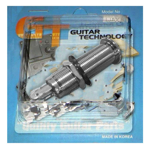 GT Threaded Barrel Jack Socket in Chrome suits Solid Body Guitars (Pk-1)