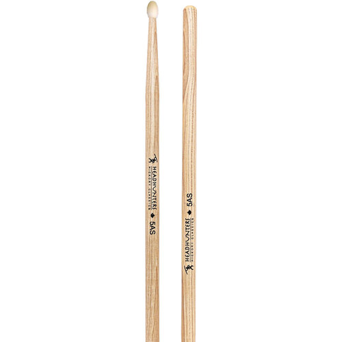 Headhunters Hickory Classic 5AS Drum Sticks with Nylon Tip (1-Pair)