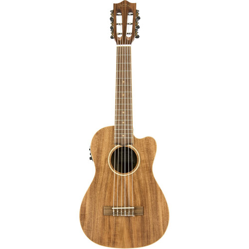 Lanikai Acacia Solid Top Series 6-String Guitalele AC/EL Ukulele in Natural Satin Finish