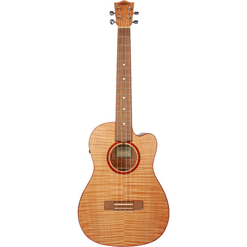 Lanikai Flamed Maple Series Baritone AC/EL Ukulele in Natural Satin Finish