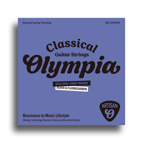 Olympia Artisan Series Coated Classical Fluorocarbon/Silver Hard Tension String Set (25-44)