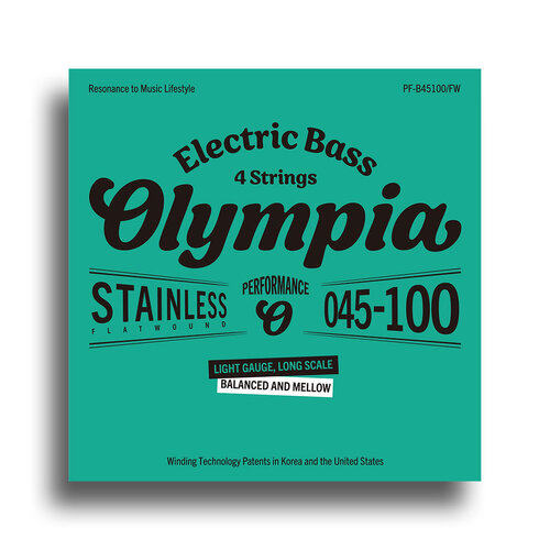 Olympia Performance Series Light Flat-Wound Electric Bass String Set (45-100)