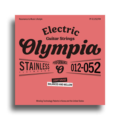 Olympia Performance Series Light Flat-Wound Electric Guitar String Set (12-52)