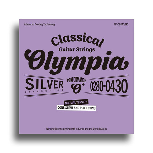 Olympia Performance Plus Series Coated Classical Nylon/Silver Normal Tension String Set (28-43)