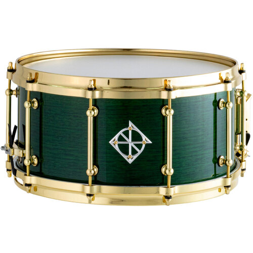 Dixon Artisan Series Australian Rose Gum Snare Drum in Gloss See Thru Green - 14 x 6.5"