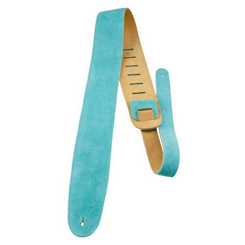 Perris 2.5" Soft Suede Guitar Strap in Teal with Premium backing