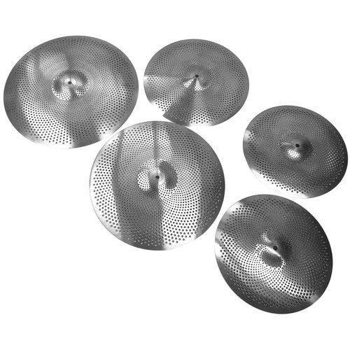 Dixon Stainless Steel Low Volume Practice Cymbal Set (5-Pce)