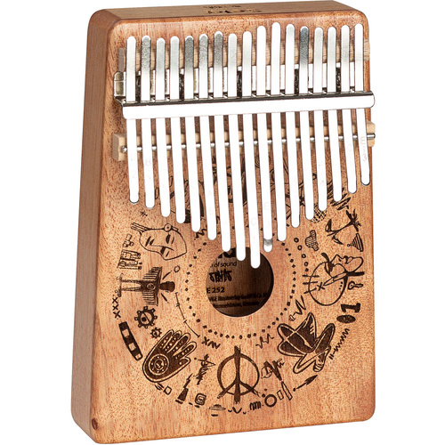 Sela 17-Key Art Series Mahogany Kalimba Sound Effect in Free Spirit Design