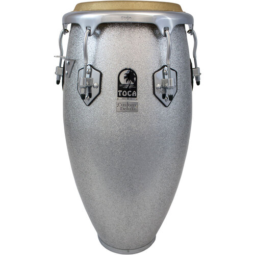 Toca Custom Deluxe Series 11" Fiberglass Quinto in Silver Sparkle Finish