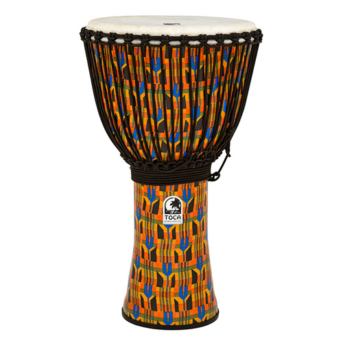 Toca Freestyle 2 Series Djembe 14" in Kente Cloth with Bag