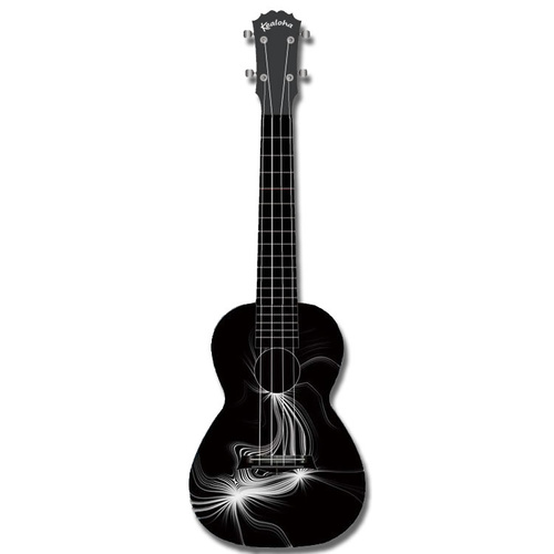 Kealoha "Eclipse Flare" Design Concert Ukulele with Black ABS Resin Body